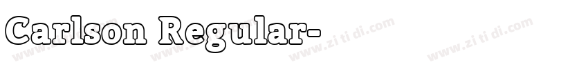 Carlson Regular字体转换